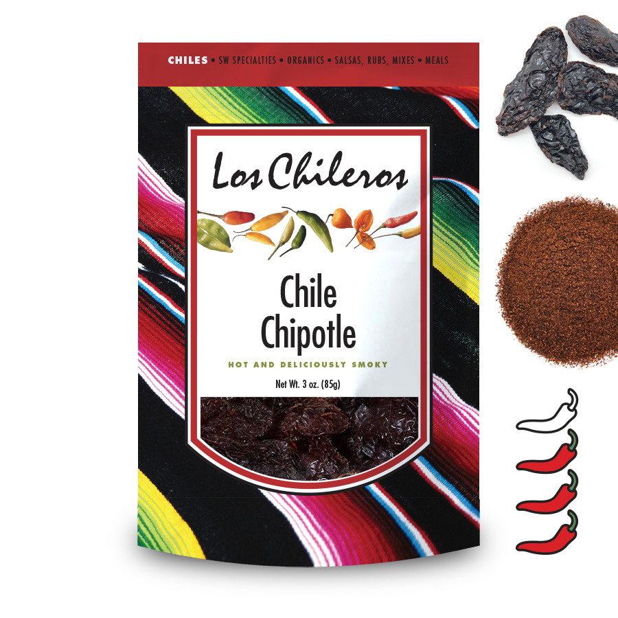 Los Chileros Chile Chipotle Whole Powder